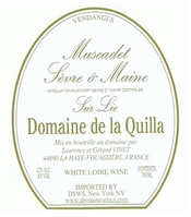 Domaine de la Quilla, Muscadet Sevre & Maine Sur Lie (Loire Valley, France)  2020