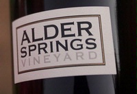 Alder Springs Vineyard, Mendocino (California) Syrah 2012