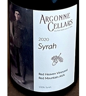 Argonne Cellars, Red Mountain (Washington) Syrah 2020