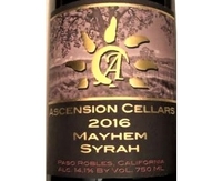 Ascension Cellars, Paso Robles (California) Syrah 2016