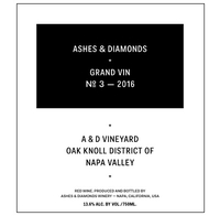 Ashes & Diamonds Winery, Oak Knoll District of Napa Valley (California)  2016