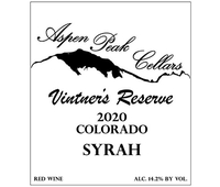 Aspen Peak Cellars, Colorado (United States) Syrah 2020