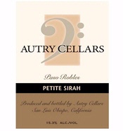 Autry Cellars, Paso Robles (Central Coast, California) Petite Sirah 2013