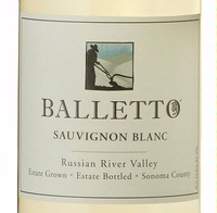 Balletto, Russian River Valley (Sonoma County, California) Sauvignon Blanc 2017