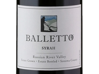 Balletto, Russian River Valley (Sonoma County, California) Syrah 2015