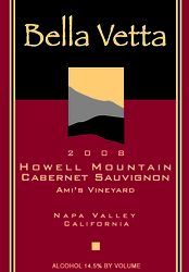 Bella Vetta, Howell Mountain (Napa Valley, California) Cabernet Sauvignon 2008