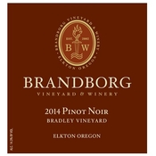 Brandborg Vineyard & Winery, Elkton (Umpqua Valley, Oregon) Pinot Noir 2014