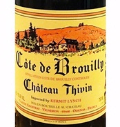 Château Thivin, Côte de Brouilly (Beaujolais, Burgundy, France)  2017