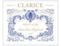 Clarice Wine Company, Santa Lucia Highlands (Central Coast, California) Pinot Noir 2018