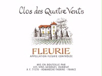 Georges Duboeuf, Clos des Quatre Vents, Fleurie (Beaujolais, Burgundy, France)  2015