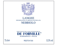 De Forville, Langhe Nebbiolo (Piedmont, Italy)  2020