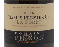 Domaine Pinson, Chablis 1er Cru (Burgundy, France)  2016