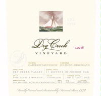 Dry Creek Vineyard, Dry Creek Valley (Sonoma County, California) Cabernet Sauvignon 2016