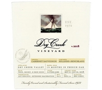 Dry Creek Vineyard, Dry Creek Valley (Sonoma County, California) Cabernet Sauvignon 2018