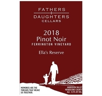 Fathers & Daughters Cellars, Anderson Valley (Mendocino County, California) Pinot Noir 2018