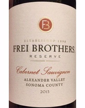 Frei Brothers, Alexander Valley (Sonoma County, California) Cabernet Sauvignon 2015