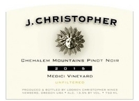 J. Christopher, Chehalem Mountains (Willamette Valley, Oregon) Pinot Noir 2015