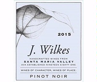 J. Wilkes, Santa Maria Valley (Santa Barbara County, California) Pinot Noir 2015