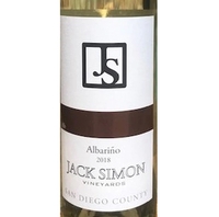 Jack Simon Vineyards, San Diego County (California) Albarino 2018