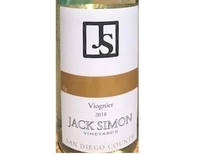 Jack Simon Vineyards, San Diego County (California) Viognier 2018