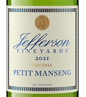 Jefferson Vineyards, Monticello (Virginia) Petit Manseng 2021