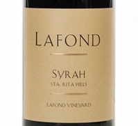 Lafond Winery & Vineyards, Sta. Rita Hills (Santa Barbara County, California) Syrah 2014