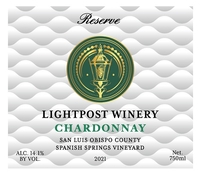 Lightpost Winery, San Luis Obispo County (Central Coast, California) Chardonnay 2021