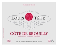 Louis Tête, Côte de Brouilly (Beaujolais, France)  2018