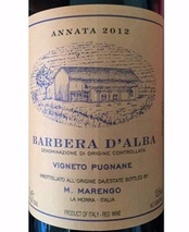 M. Marengo, Barbera d’Alba (Piedmont, Italy)  2012