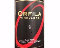 Orfila Vineyards, San Luis Obispo County (California) Lagrein 2016