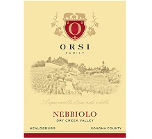 Orsi Family Vineyards, Dry Creek Valley (Sonoma County, California) Nebbiolo 2015