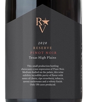 Reddy Vineyards, Texas High Plains (Texas) Pinot Noir 2020