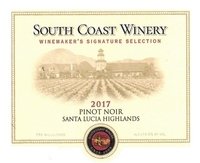 South Coast Winery, Santa Lucia Highlands (California) Pinot Noir 2017