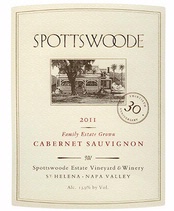 Spottswoode, St. Helena (Napa Valley, California) Cabernet Sauvignon 2011