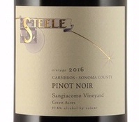 Steele, Carneros (Sonoma County, California) Pinot Noir 2016