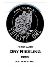 Thirsty Owl Wine Company, Finger Lakes (New York) Dry Riesling 2022