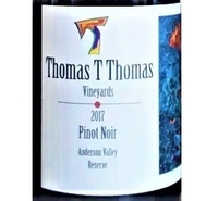 Thomas T Thomas Vineyards, Anderson Valley (Mendocino County, California) Pinot Noir 2017