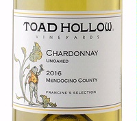 Toad Hollow, Mendocino County (California) Chardonnay 2016