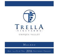 Trella Vineyards, Umpqua Valley (Oregon) Malbec 2016