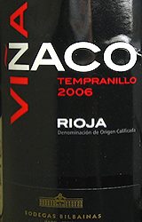 Vina Zaco, Rioja (Spain) Tempranillo 2008