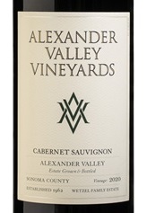 Alexander Valley Vineyards, Alexander Valley (Sonoma County, California) Cabernet Sauvignon 2020