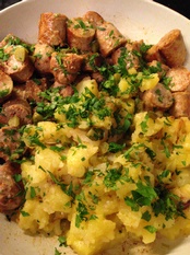 WINE WITH…Sausage with Potatoes and Cornichons