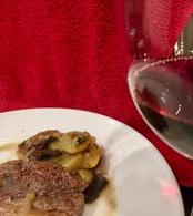 WINE WITH…Lamb Steaks with Oven-Baked Potatoes and Eggplant