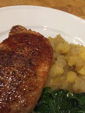 WINE WITH…Pork Chops with Bourbon Applesauce