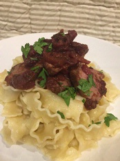 WINE WITH…Pasta with Duck Breasts in Red Wine Sauce