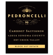 Pedroncelli, Dry Creek Valley (Sonoma County, California) Cabernet Sauvignon 2016