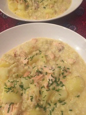 WINE WITH…Salmon and Corn Chowder