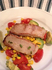 WINE WITH…Pan-Seared Tuna with Corn and Avocado Salsa