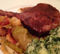 WINE WITH…Pork Chops with Red Wine Sauce and Apples