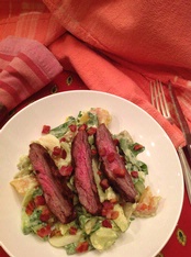 Wine With…Steak Salad with Avocado-Buttermilk Dressing